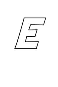 Free Printable Bubble Letter E