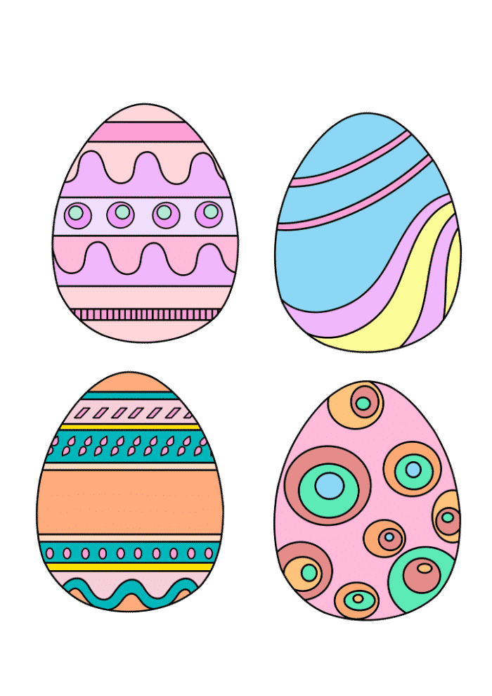 12 Free Printable Colored Easter Eggs Freebie Finding Mom