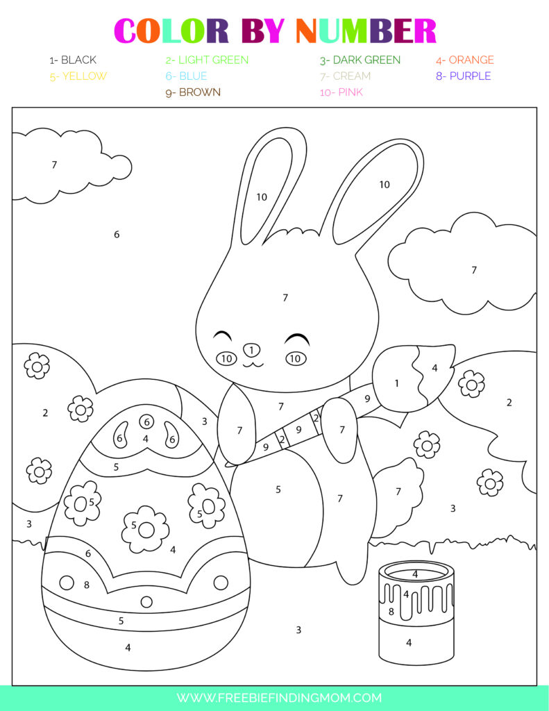 3 Free Easter Color by Number Printables