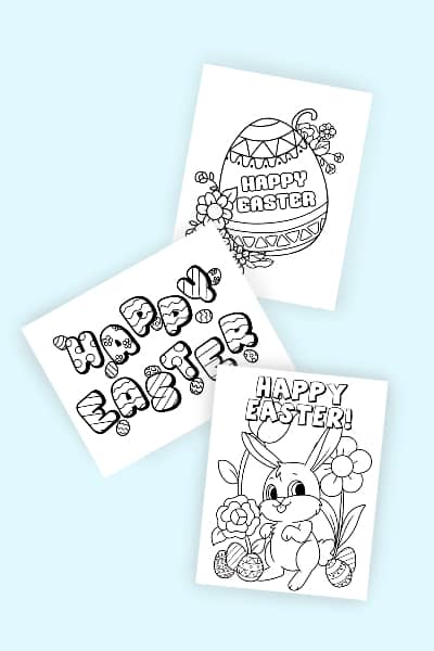 3 Free Printable Happy Easter Coloring Pages