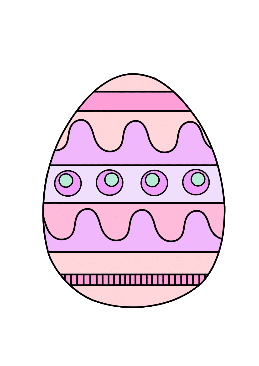 12 Free Printable Colored Easter Eggs