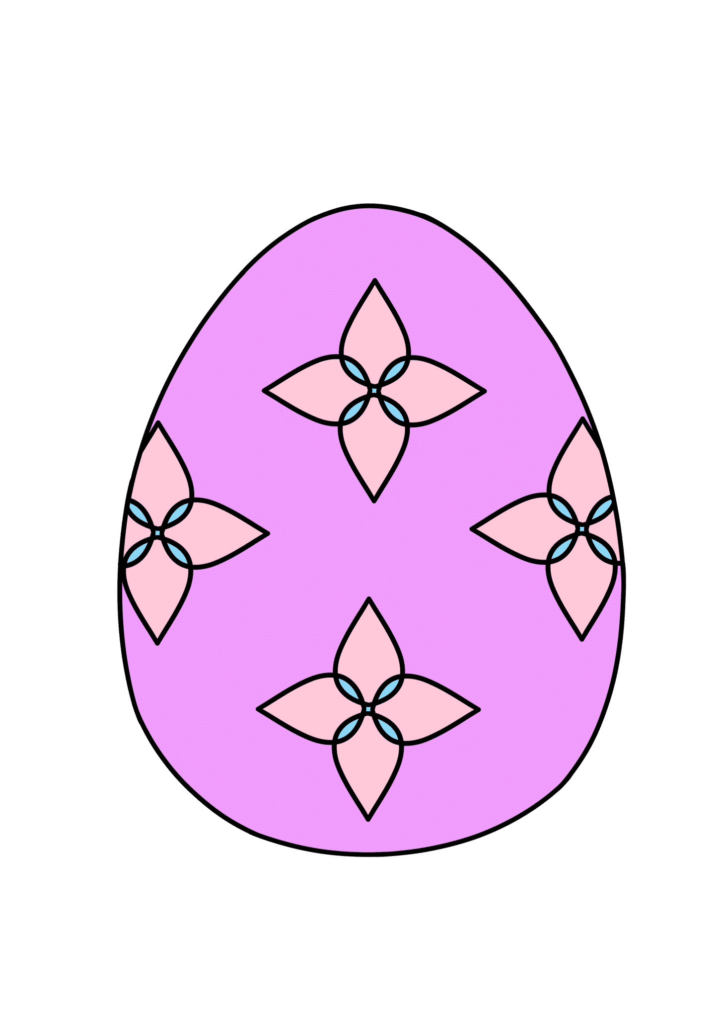 12 Free Printable Colored Easter Eggs