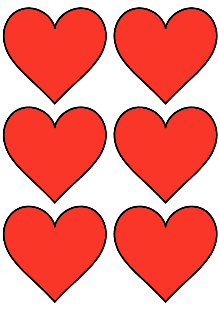 Heart Shape Template Printable