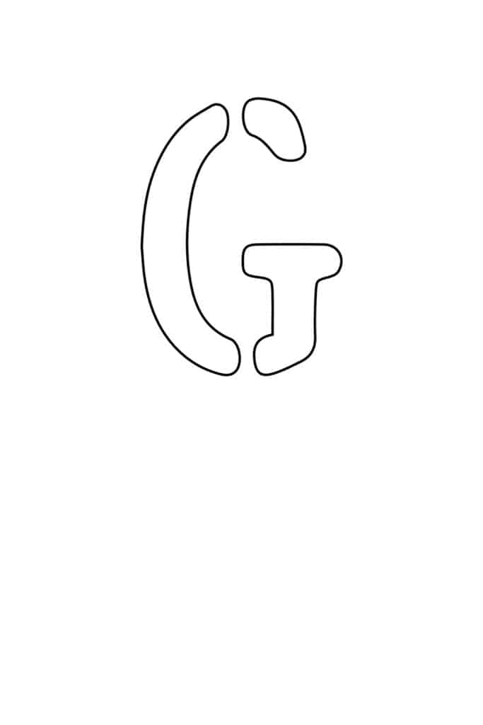 Free Printable Letter Stencils: Letter G Stencil