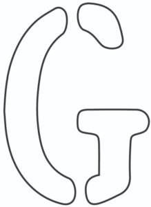 Free Printable Letter Stencils: Letter G Stencil - Freebie Finding Mom