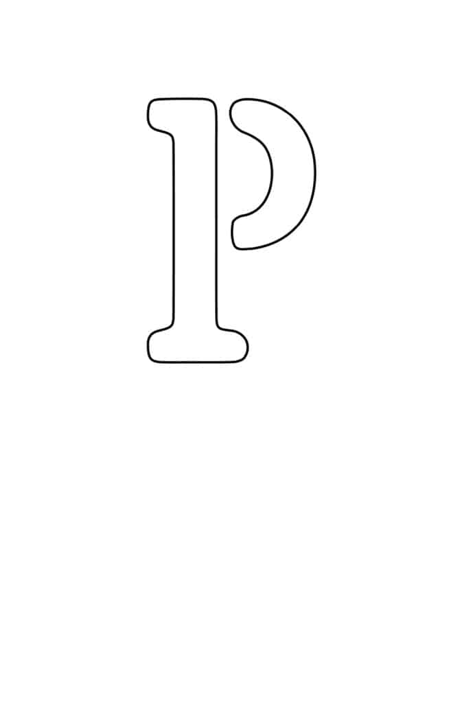 Free Printable Letter Stencils: Letter P Stencil