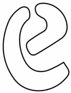 Free Printable Alphabet Stencils: Lowercase E
