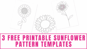 3 Free Printable Sunflower Pattern Templates