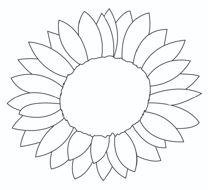 Sunflower Template Free