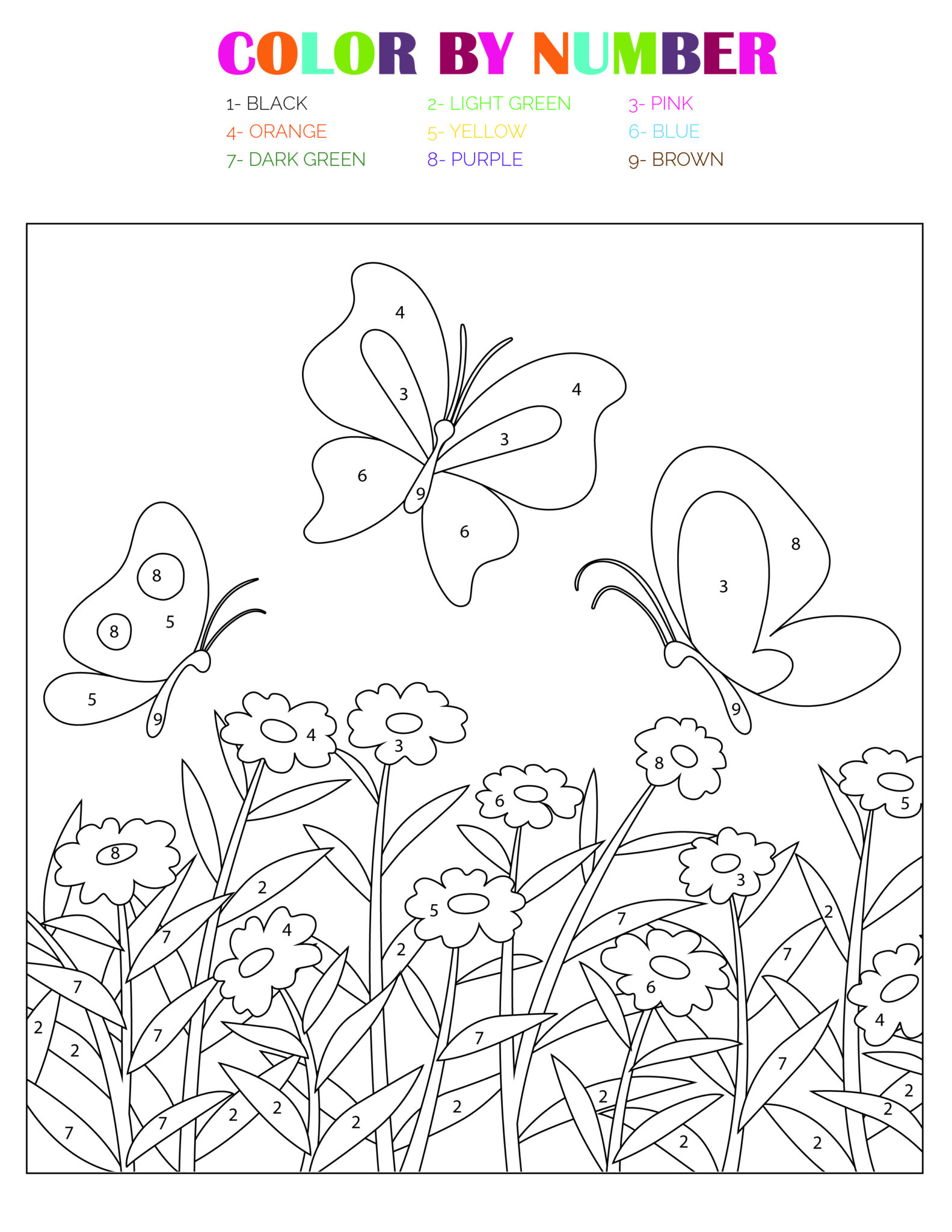 3 Free Spring Color by Number Printables - Freebie Finding Mom