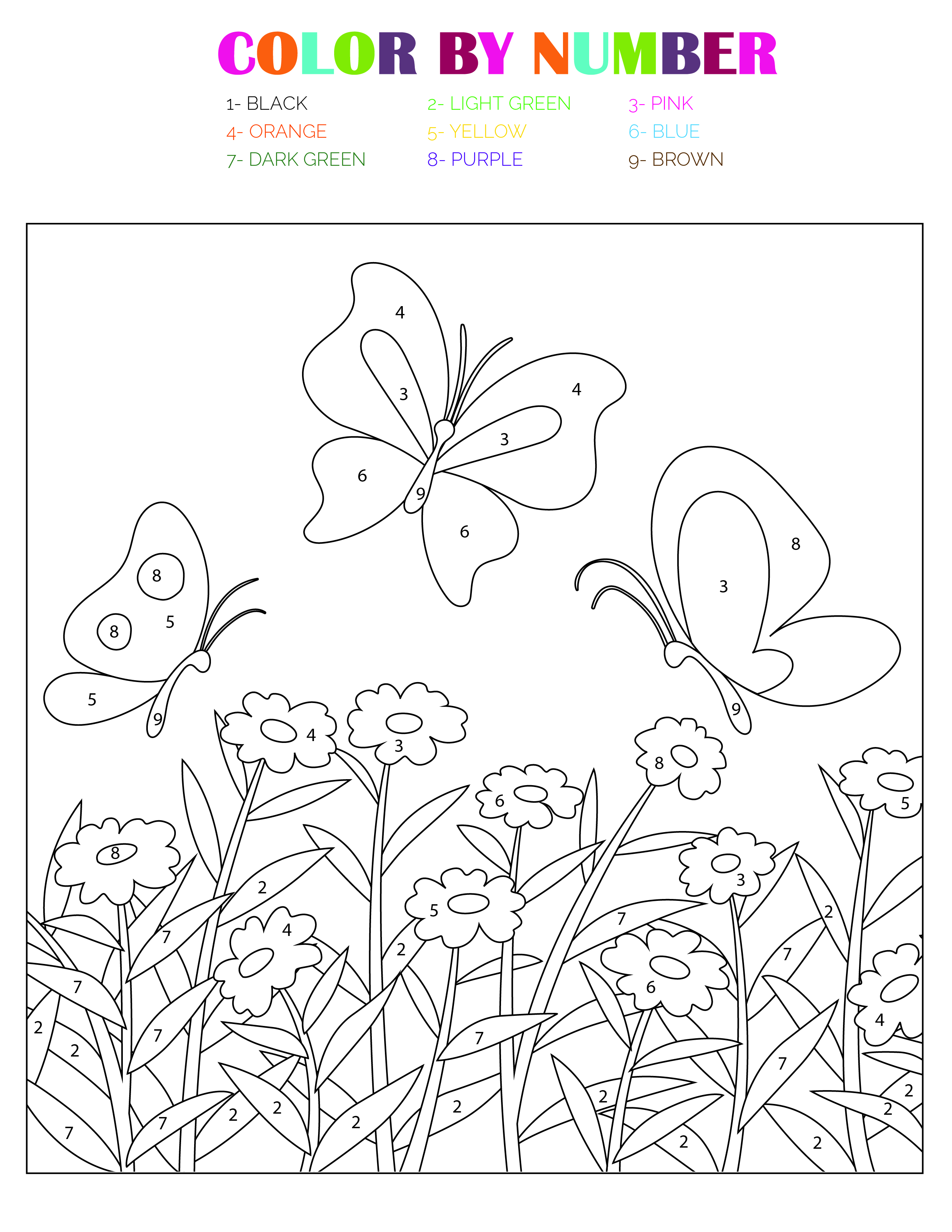 Spring Color By Number Printables Printable World Holiday