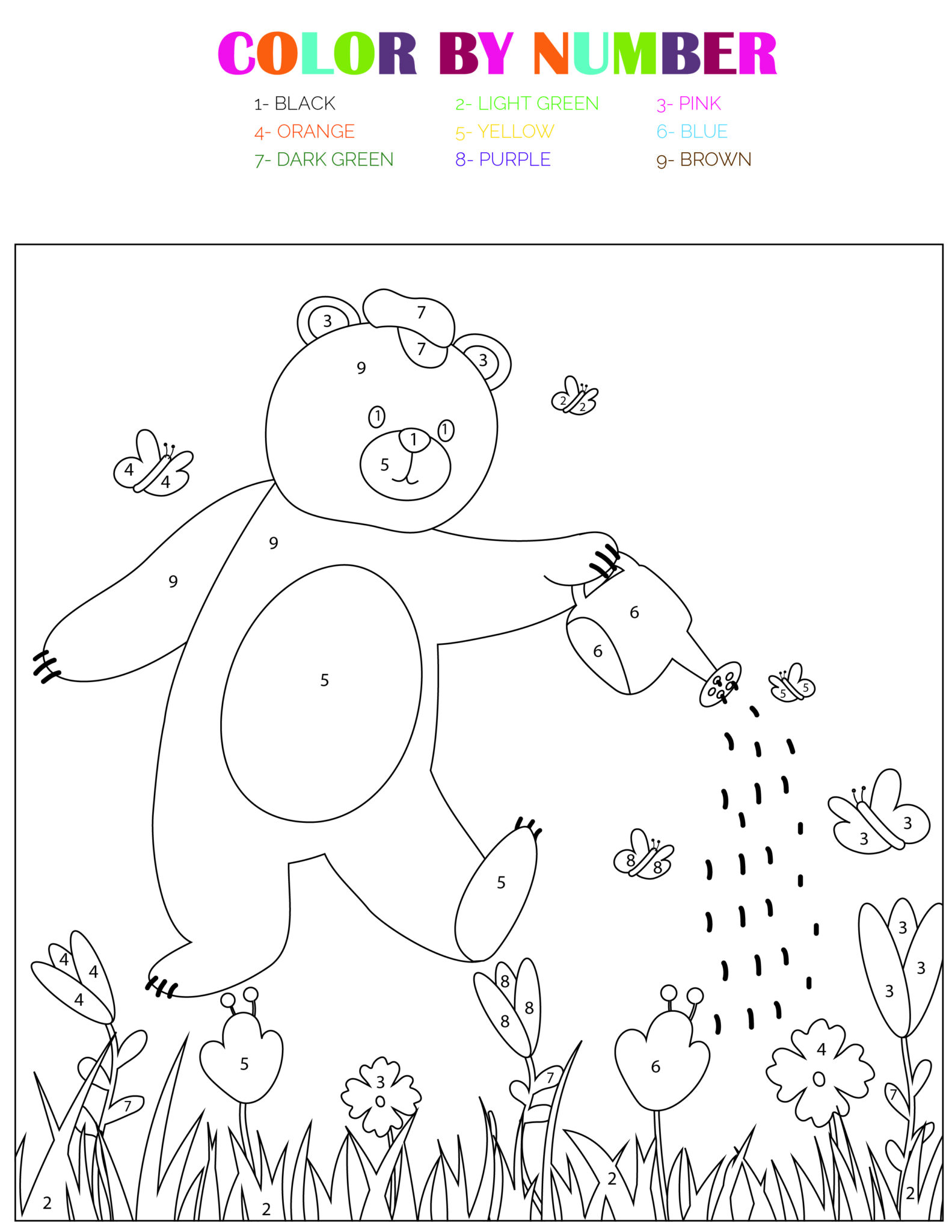 3 Free Spring Color by Number Printables - Freebie Finding Mom