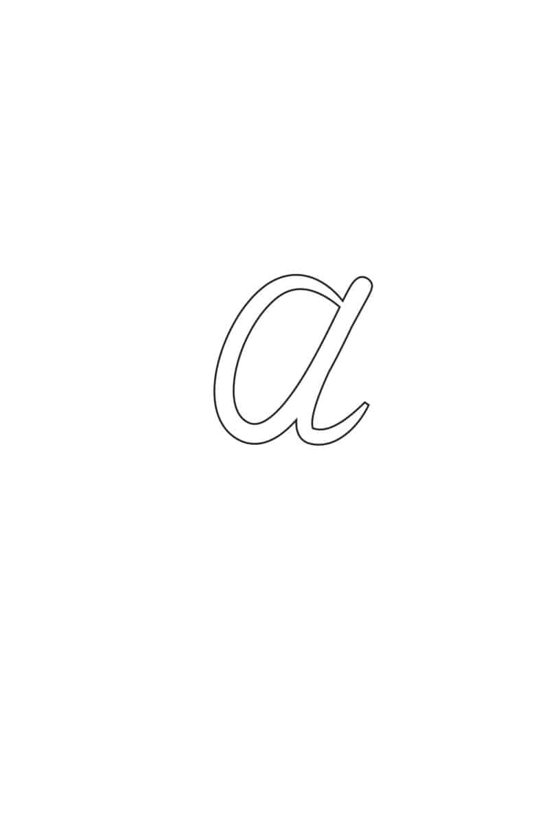 Free Calligraphy Letters Printable: Lowercase Alphabet