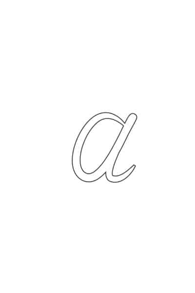free printable calligraphy lowercase letters calligraphy lowercase A