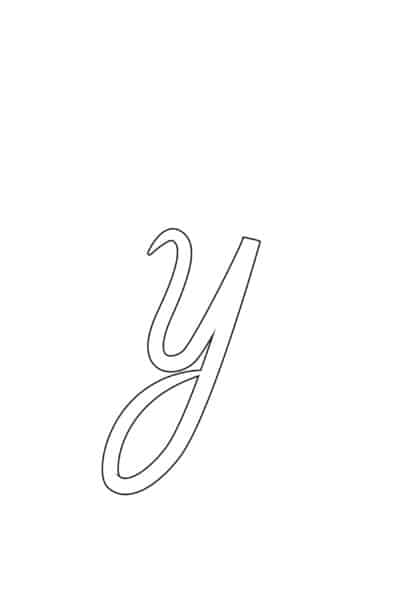 free printable calligraphy lowercase letters calligraphy lowercase Y