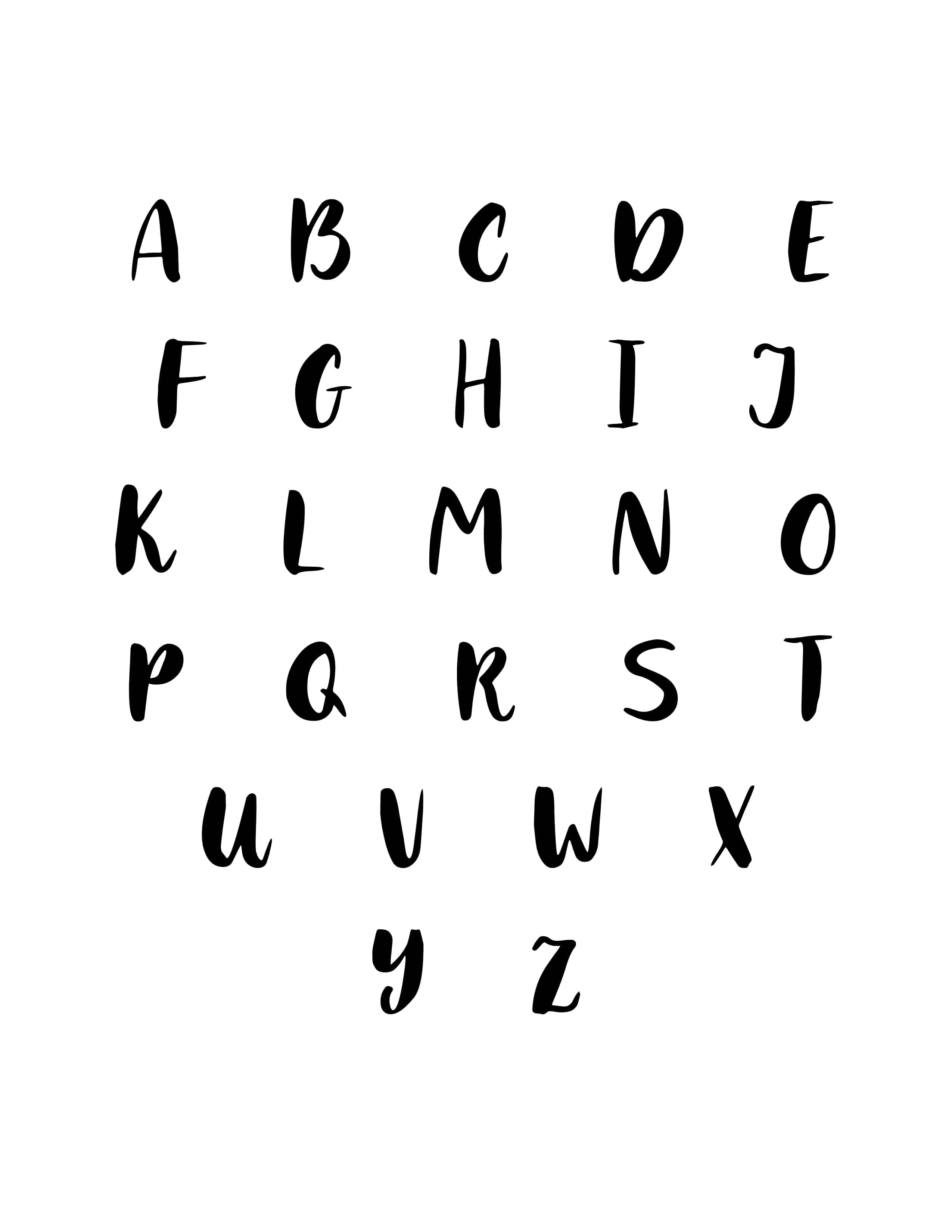 Free Printable Capital Modern Calligraphy Alphabet Freebie Finding Mom Free Printable Capital Modern Calligraphy Alphabet Freebie Finding Mom