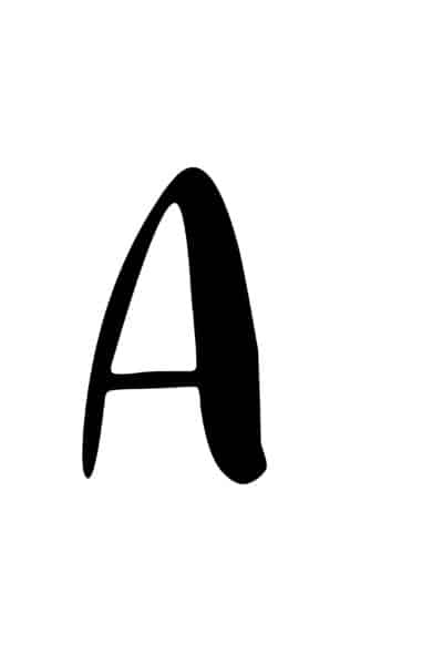 free printable capital modern calligraphy letters modern calligraphy A