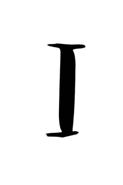 free printable capital modern calligraphy letters modern calligraphy I