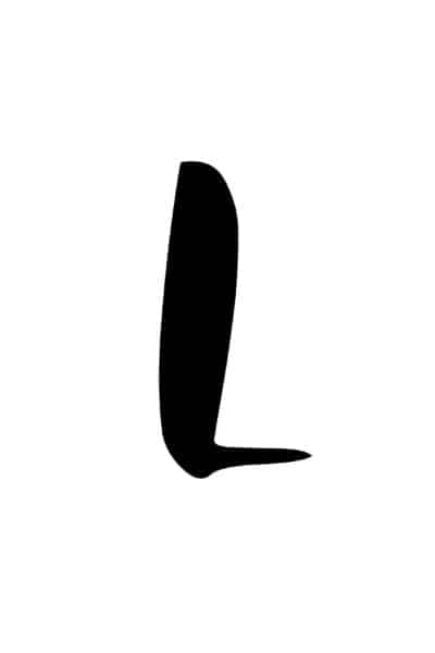 free printable capital modern calligraphy letters modern calligraphy L