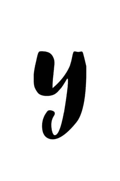 free printable capital modern calligraphy letters modern calligraphy Y