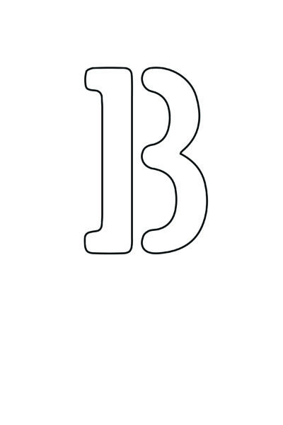 free printable letter stencils letter B stencil
