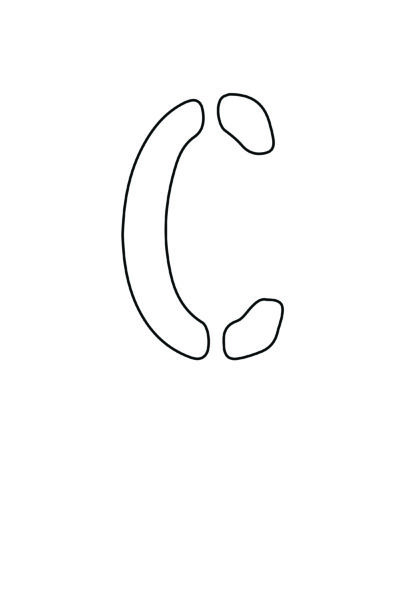 free printable letter stencils letter C stencil