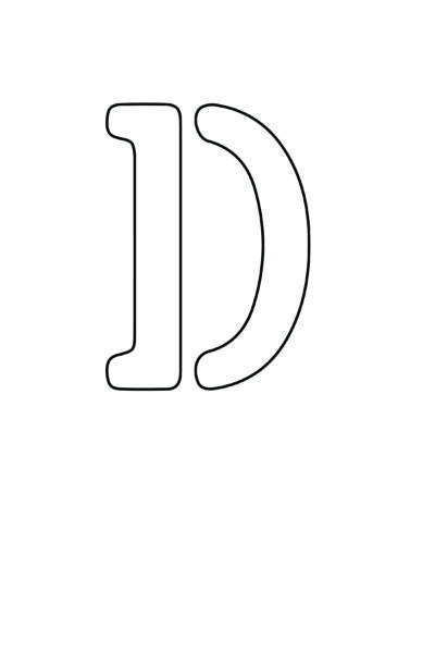 free printable letter stencils letter D stencil
