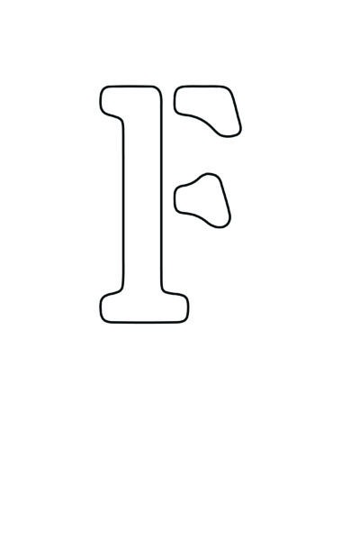free printable letter stencils letter F stencil