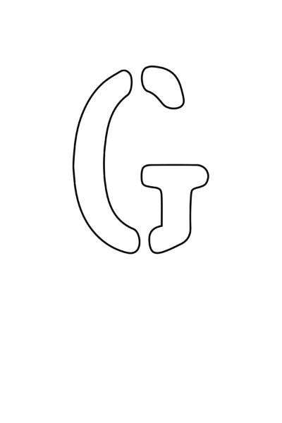 free printable letter stencils letter G stencil