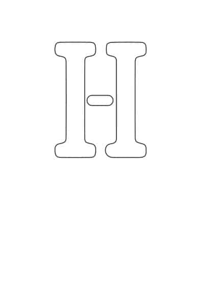 free printable letter stencils letter H stencil