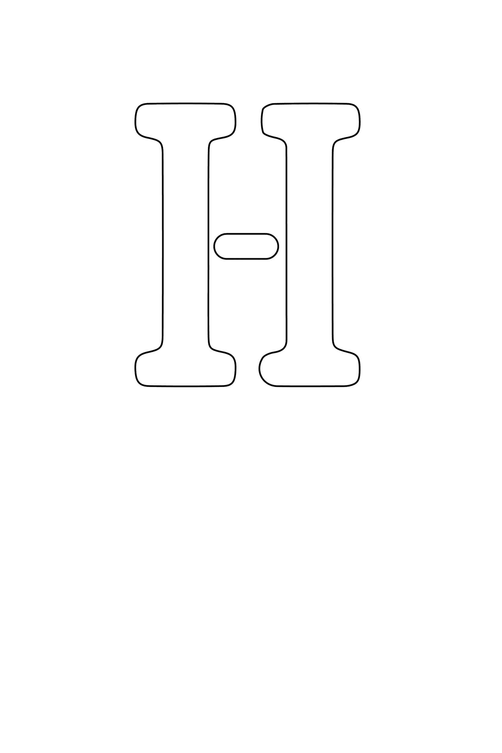 Free Printable Letter Stencils: Letter H Stencil