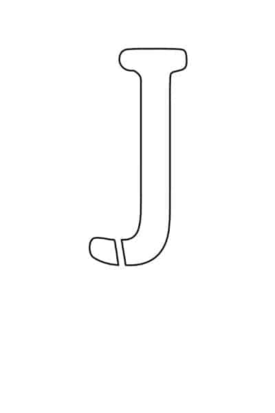 free printable letter stencils letter J stencil