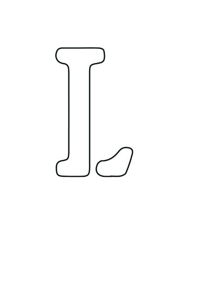 free printable letter stencils letter L stencil