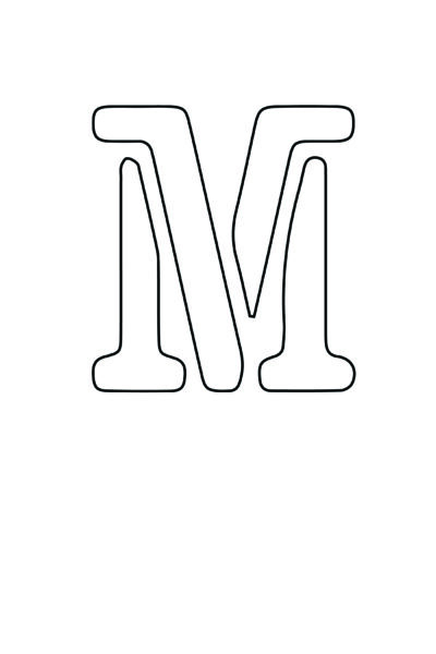 free printable letter stencils letter M stencil