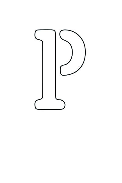 free printable letter stencils letter P stencil