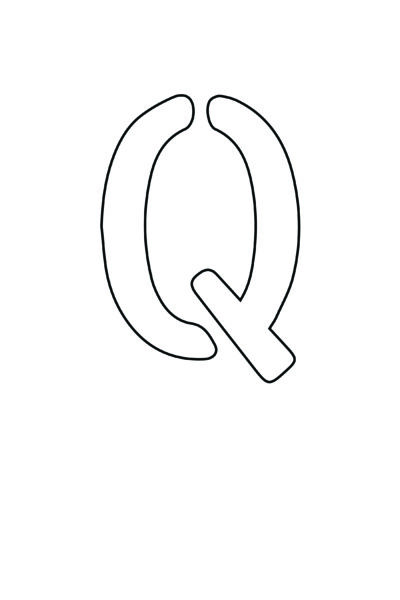 free printable letter stencils letter Q stencil