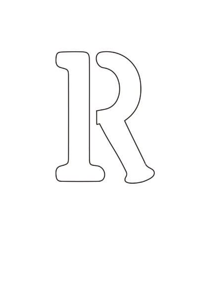 free printable letter stencils letter R stencil