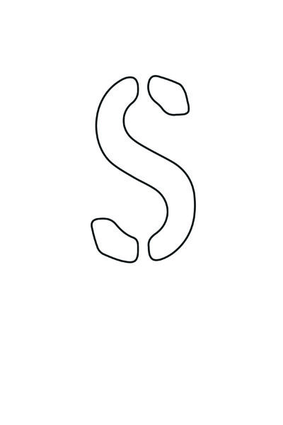 free printable letter stencils letter S stencil