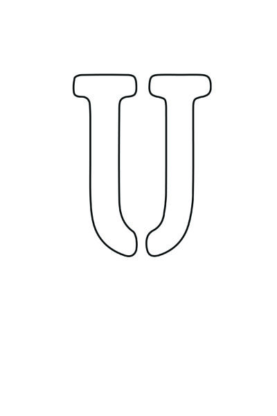 free printable letter stencils letter U stencil