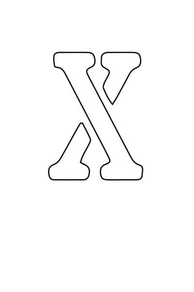 free printable letter stencils letter X stencil