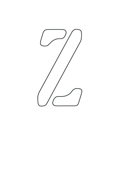 free printable letter stencils letter Z stencil