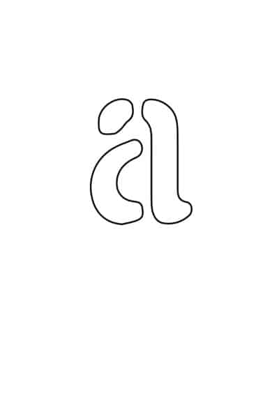 free printable letter stencils lowercase A stencil