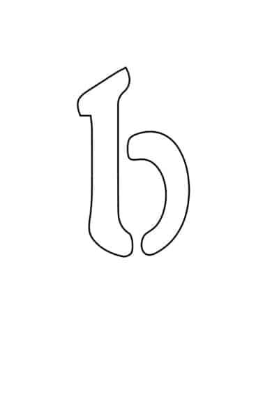 free printable letter stencils lowercase B stencil