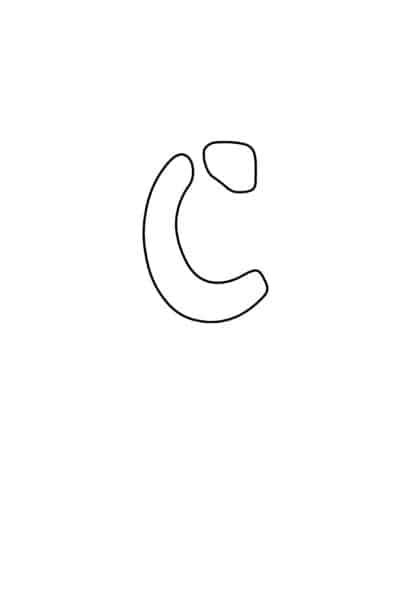 free printable letter stencils lowercase C stencil