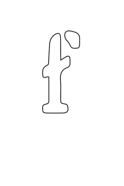 free printable letter stencils lowercase F stencil