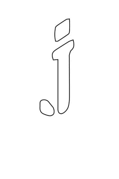 free printable letter stencils lowercase J stencil