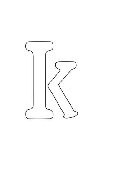 free printable letter stencils lowercase K stencil
