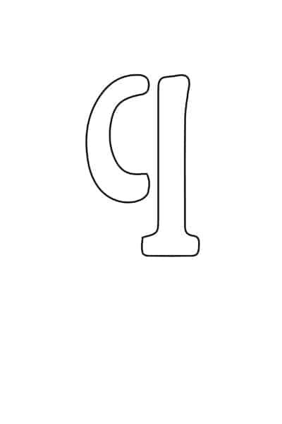 free printable letter stencils lowercase Q stencil