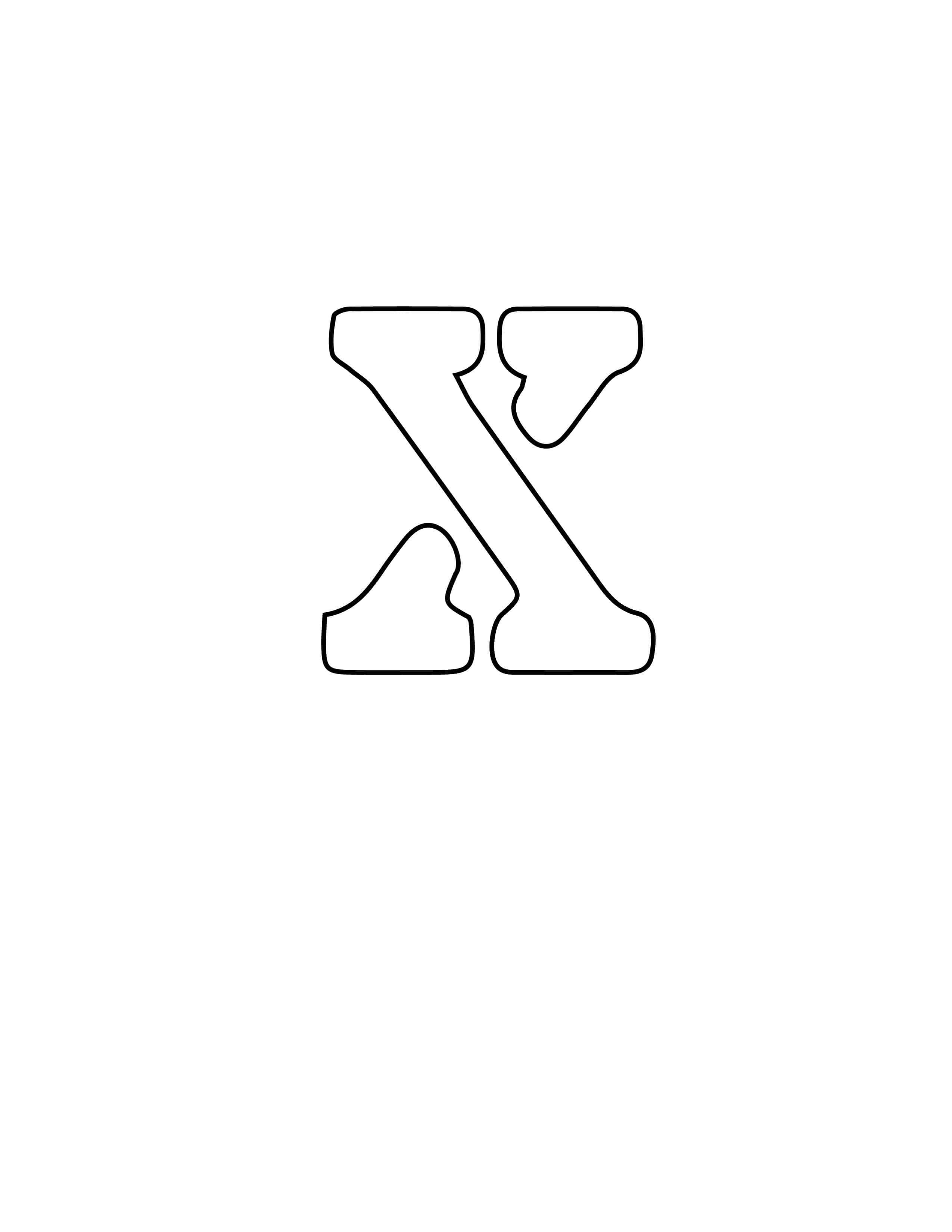 free printable letter stencils lowercase x stencil freebie finding mom