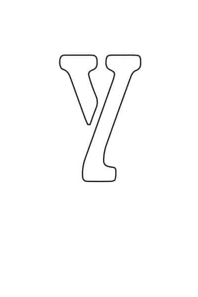 free printable letter stencils lowercase Y stencil
